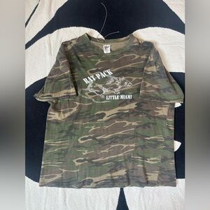 Unique Vintage Green Camouflage Tee